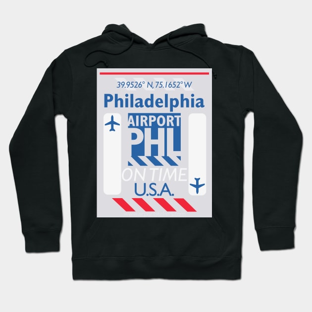 PHL Philadelphia airport code 27092021 design Hoodie by Woohoo